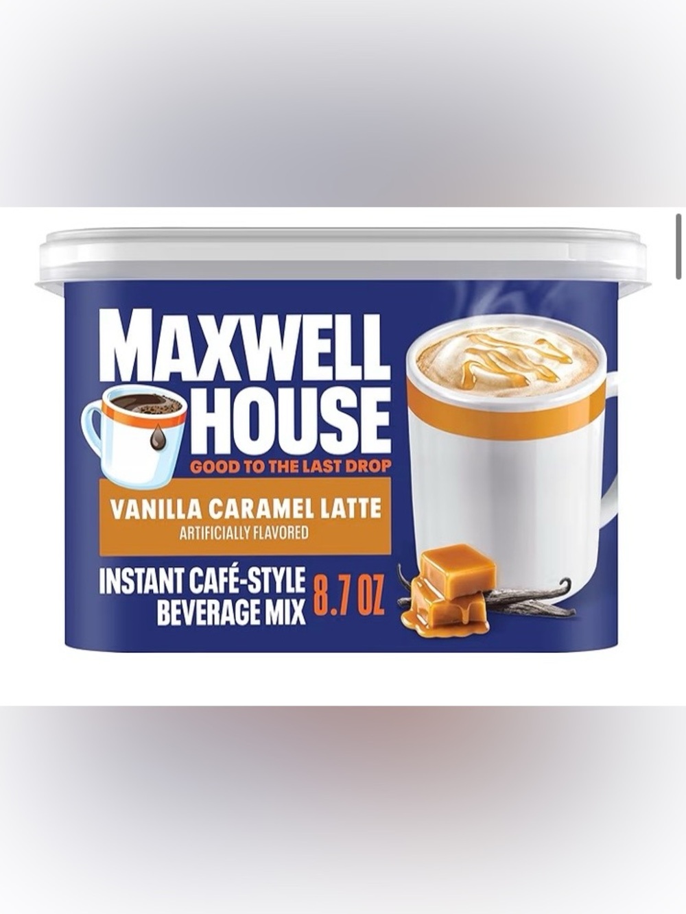 ⭐️ 3 ⭐️Maxwell House Vanilla Caramel Latte Beverage Mix -